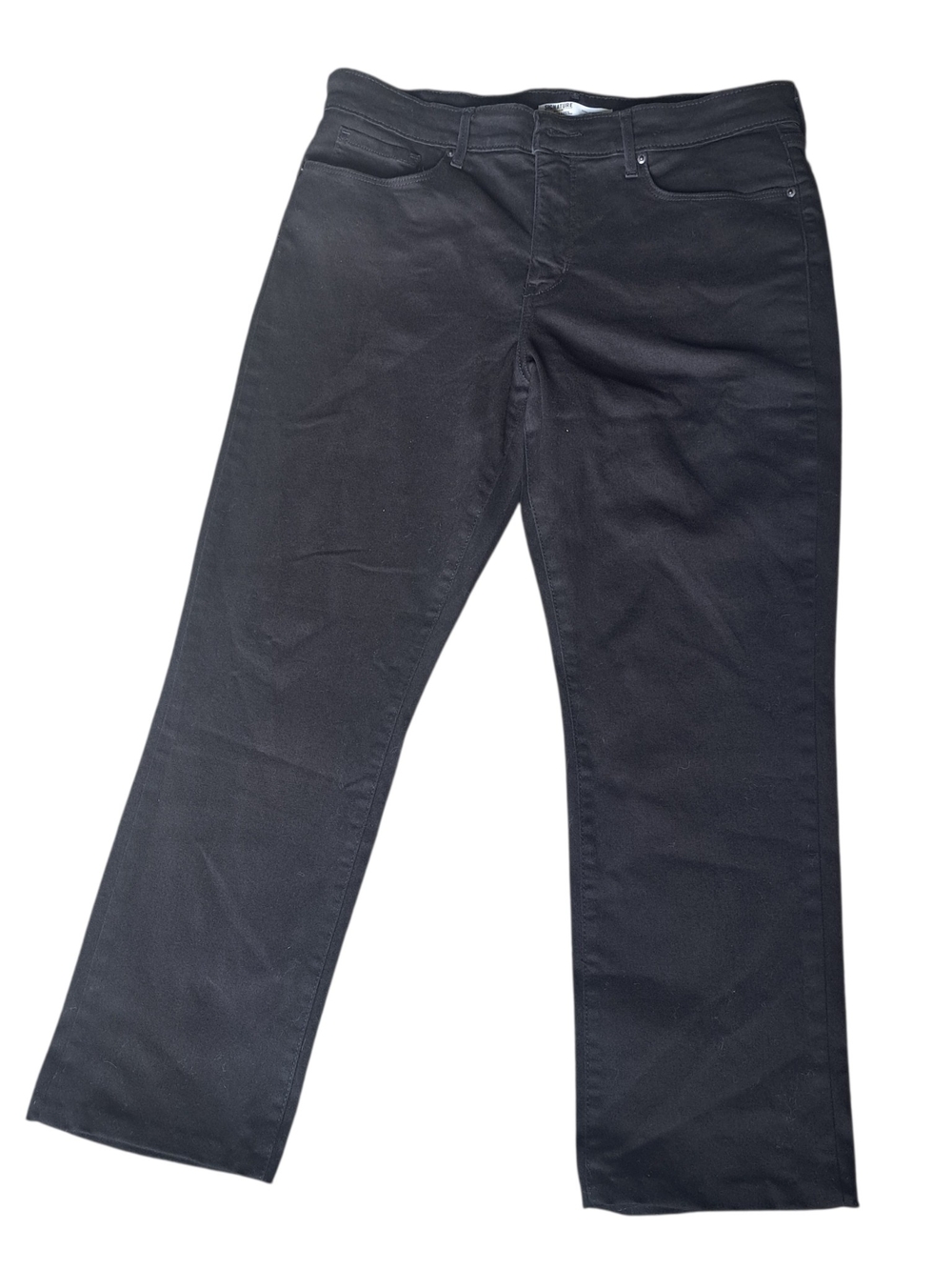 Levi Strauss Signature Gold Totally Shaping Straight Jeans Women's Black 34x24